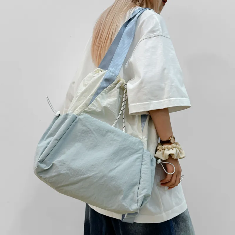 DALO Nylon Backpack Unisex Black/Gray/Blue/Pink-14