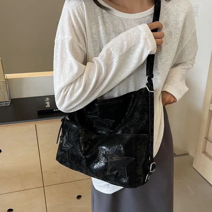 DALO PU Backpack On The Shoulder Women's Silver/Black/White-8