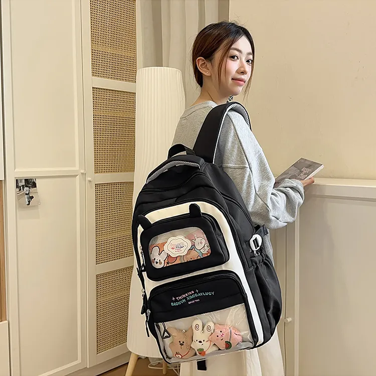 DALO Nylon Backpack Women's Multicolor-1