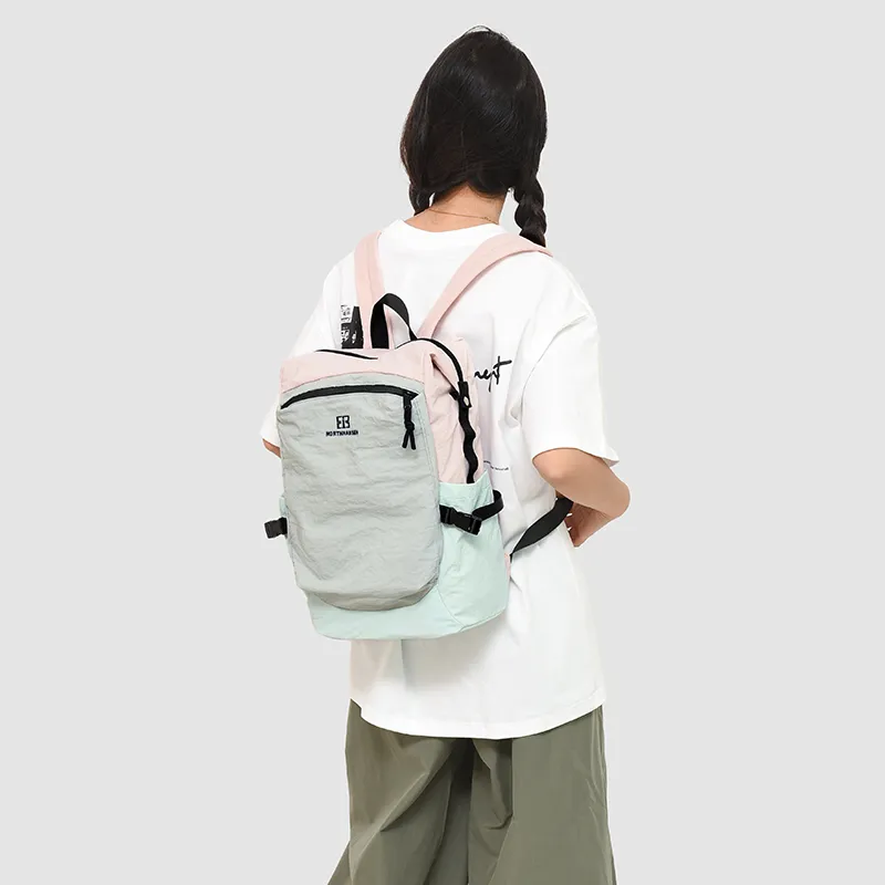 DALO Nylon Backpack Unisex Green/Khaki/Gray-13
