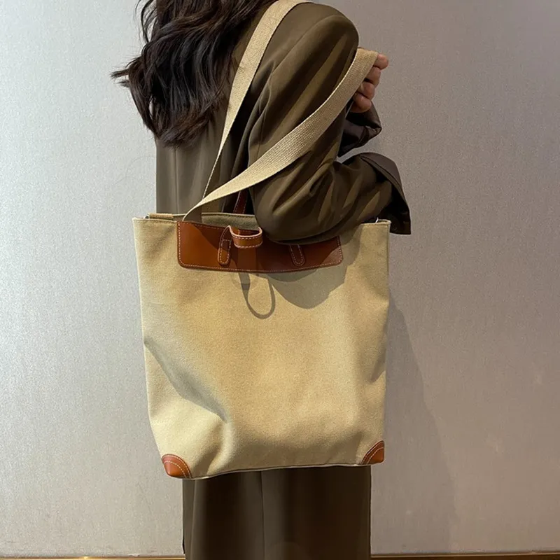 DALO Canvas Canvas Bag Portable Crossbody Bag Shoulder Bag Unisex Black/grey/brown/army Green/khaki-18