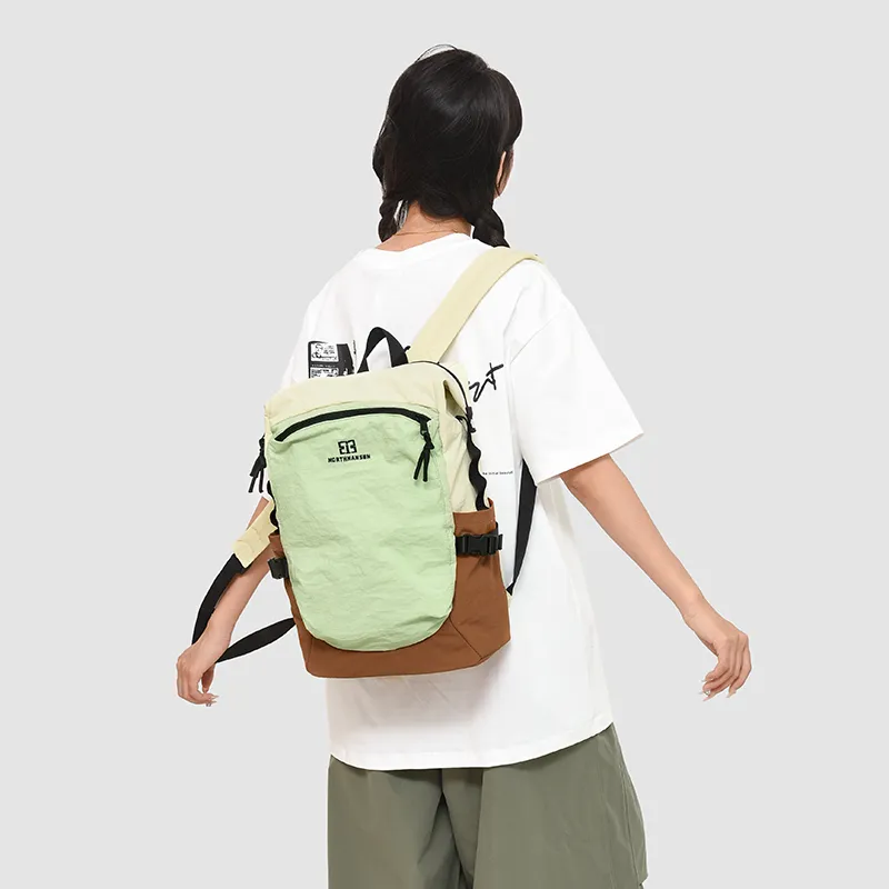 DALO Nylon Backpack Unisex Green/Khaki/Gray-3