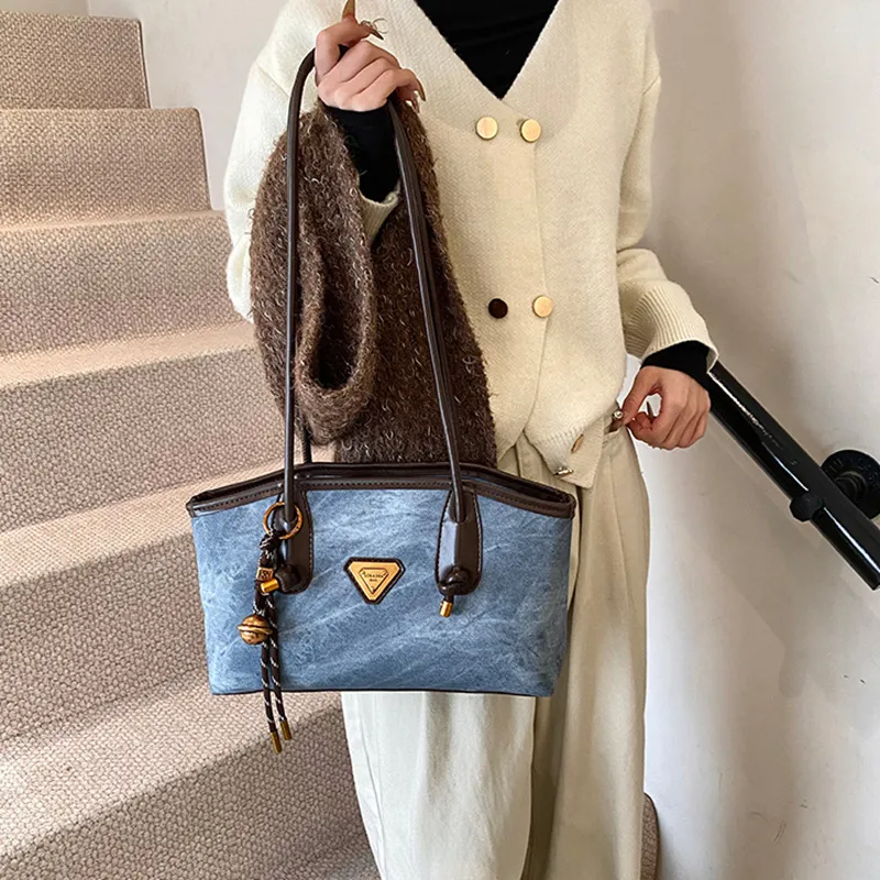 DALO PU Shoulder Bag Women's Black Coffee Brown/Khaki/Blue-14