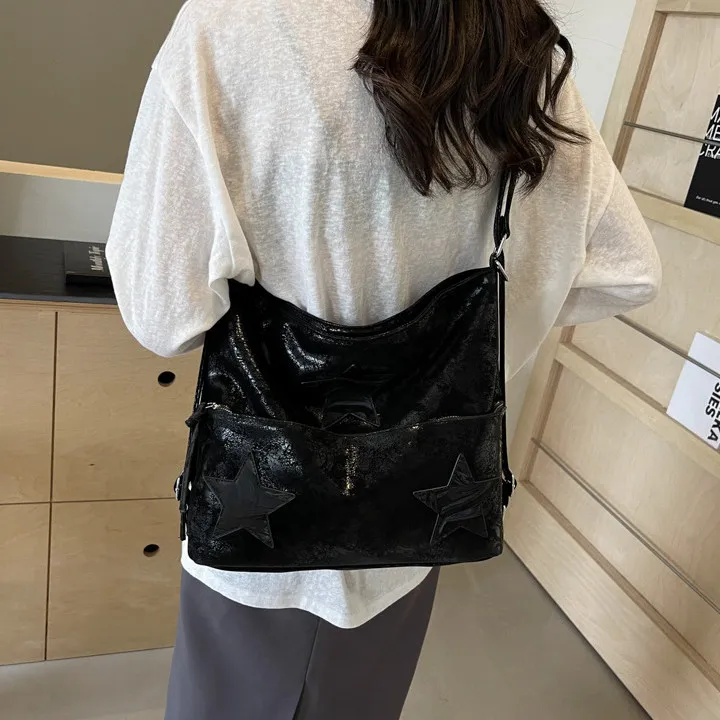 DALO PU Backpack On The Shoulder Women's Silver/Black/White-7