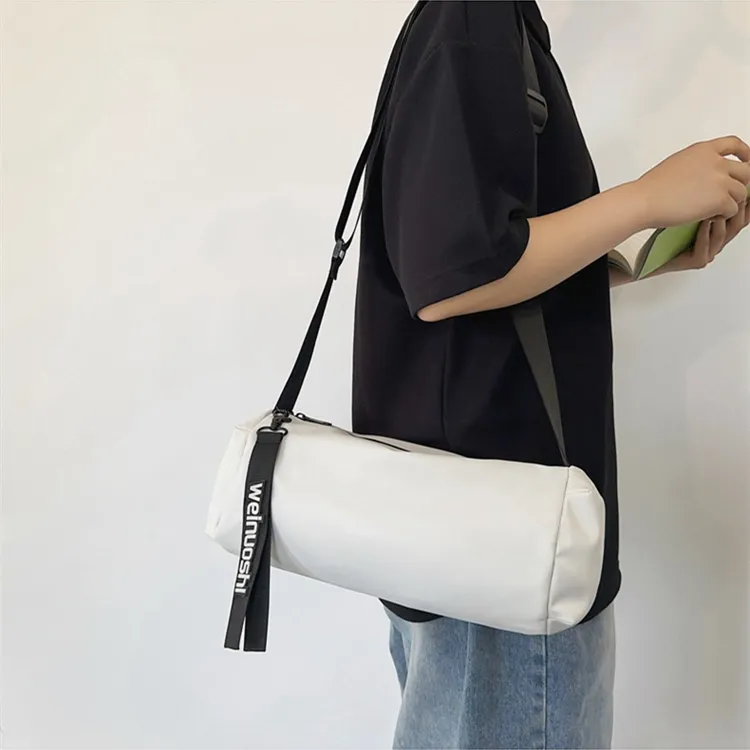 DALO Nylon Bucket Bag Crossbody Bag Unisex White/Black/Gray/Khaki-2