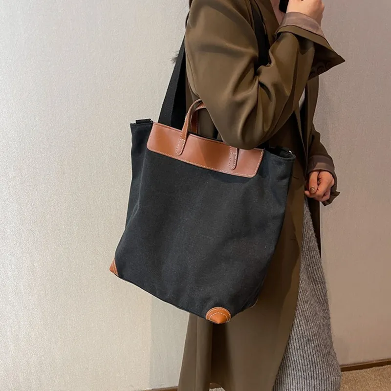 DALO Canvas Canvas Bag Portable Crossbody Bag Shoulder Bag Unisex Black/grey/brown/army Green/khaki-2