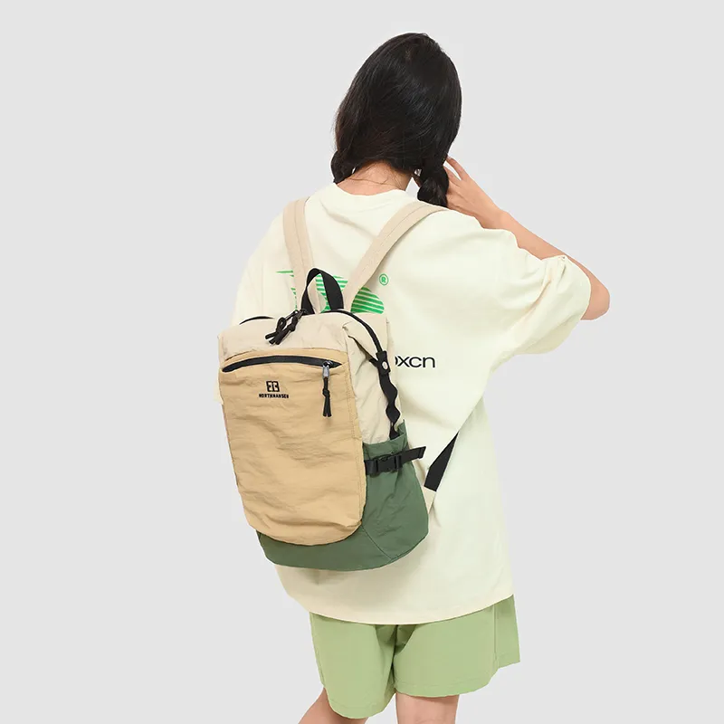 DALO Nylon Backpack Unisex Green/Khaki/Gray-8