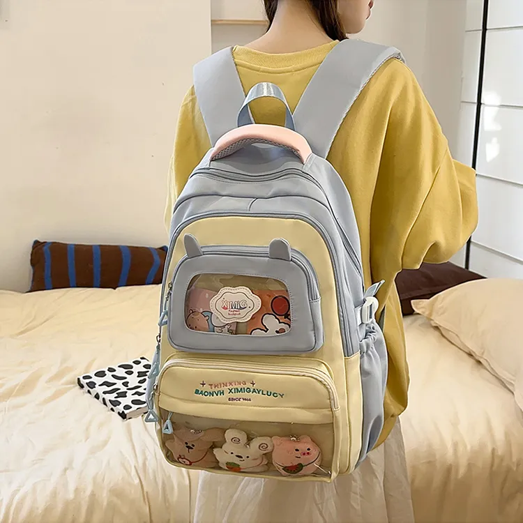 DALO Nylon Backpack Women's Multicolor-6