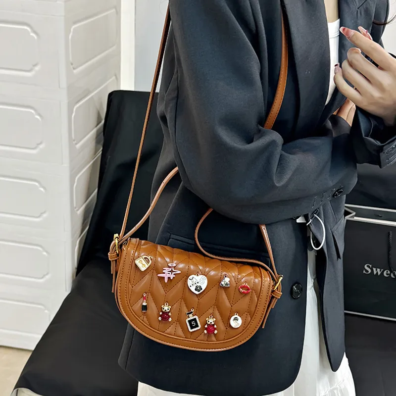 DALO PU Handheld Underarm Crossbody Bag, Shoulder Bag Women's Black/Blue/Green/Pink/Red/Brown-16