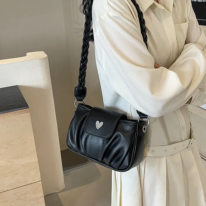 DALO PU Handbag Shoulder Bag Crossbody Bag Women's Black/Ecru/Pink/Silver-1