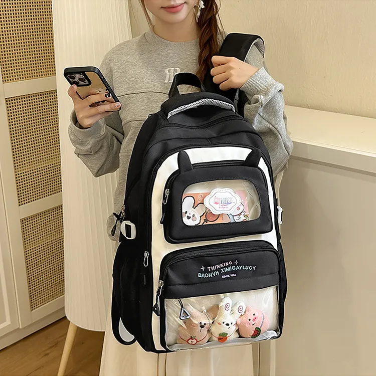 DALO Nylon Backpack Women's Multicolor-3