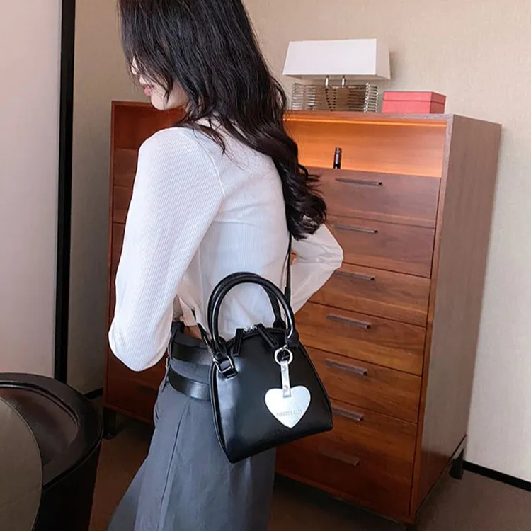 DALO Pu One Shoulder Handbag, Crossbody Bag Women's Silver/Black/Pink-8
