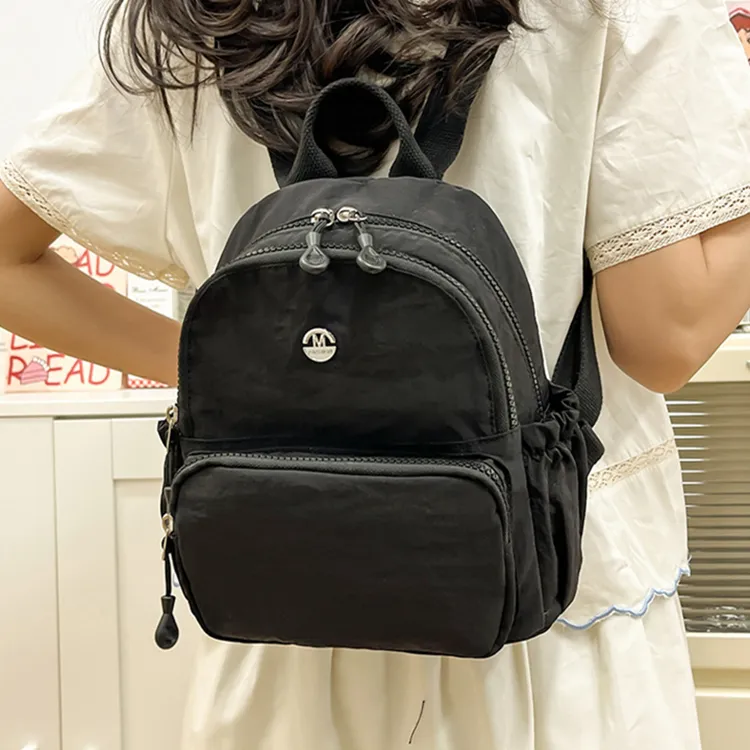 DALO Nylon Backpack Women's Purple/Black/Yellow/White-4