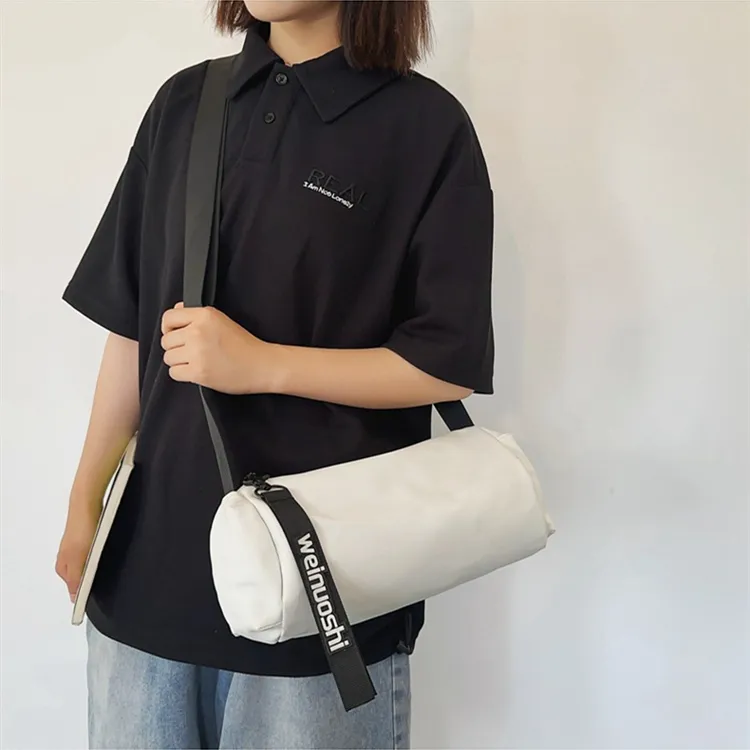 DALO Nylon Bucket Bag Crossbody Bag Unisex White/Black/Gray/Khaki-1
