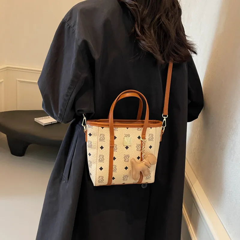 DALO PU Handbag Shoulder Bag Crossbody Bag Women's Black/Ecru/Brown/Pink-6