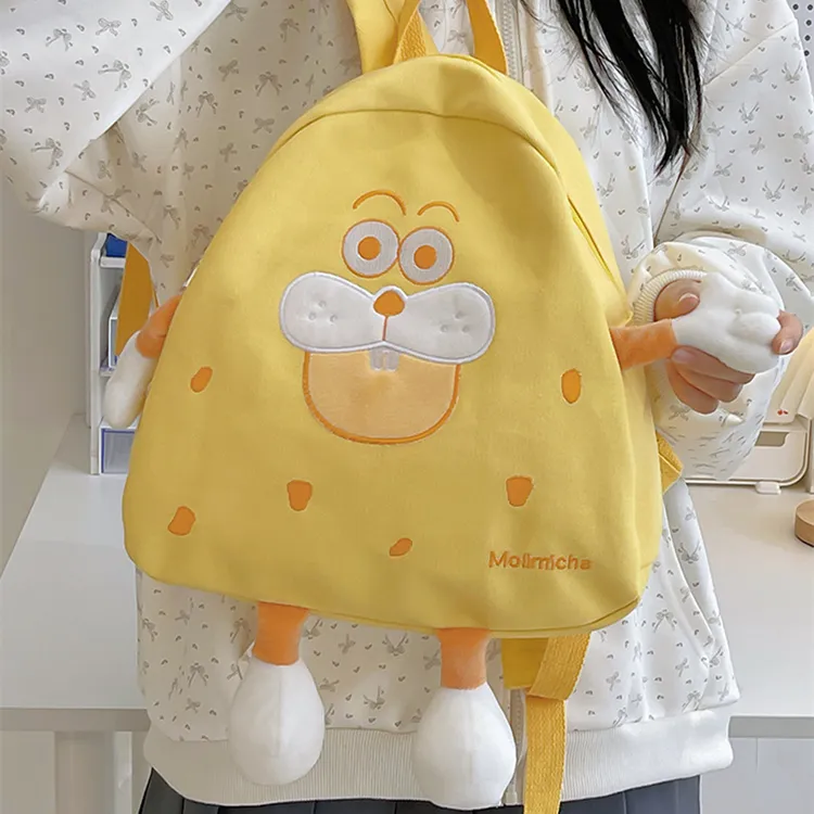 DALO Nylon Backpack Women's White/Yellow/Khaki-10