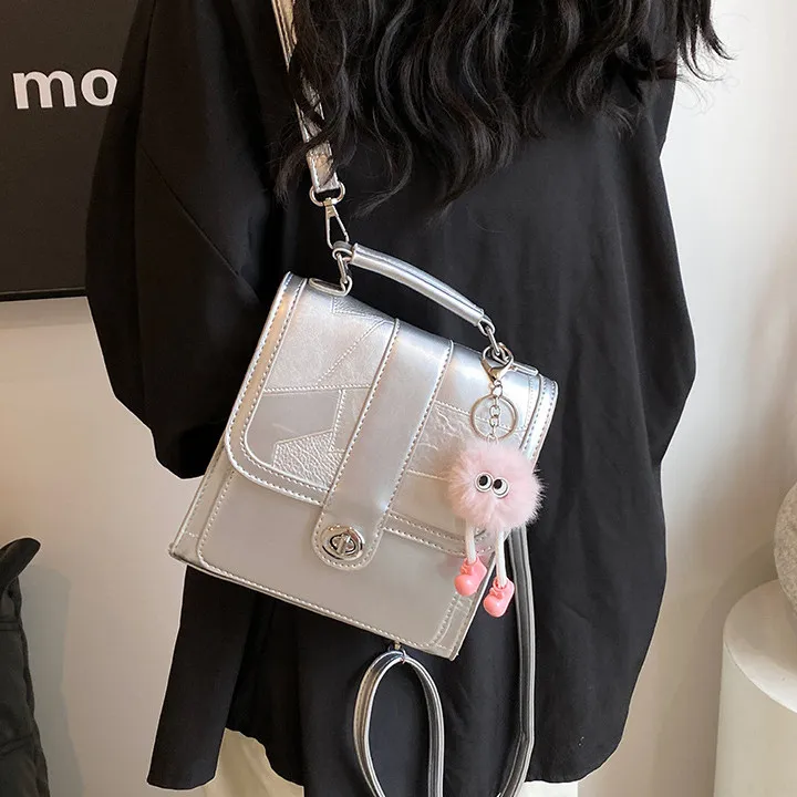 DALO PU Backpack Women's Black/Silver/White/Pink-10