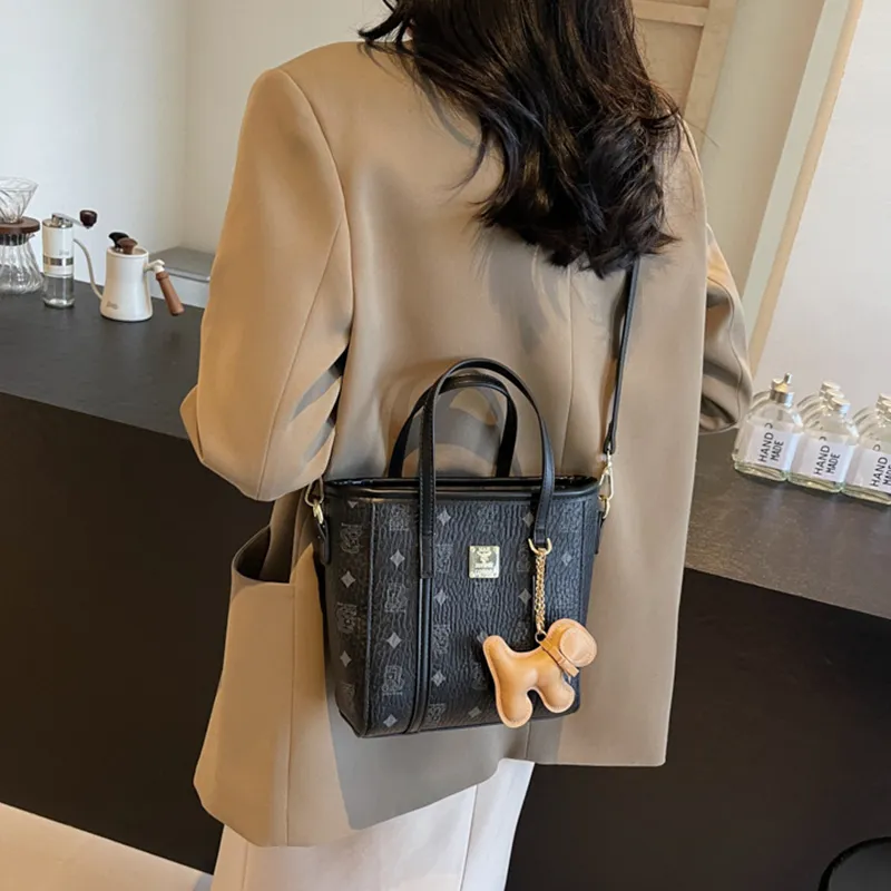 DALO PU Handbag Shoulder Bag Crossbody Bag Women's Black/Ecru/Brown/Pink-2