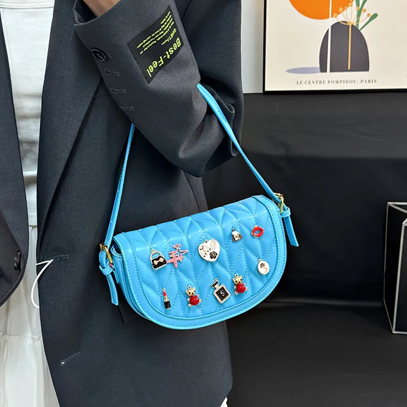 DALO PU Handheld Underarm Crossbody Bag, Shoulder Bag Women's Black/Blue/Green/Pink/Red/Brown-3