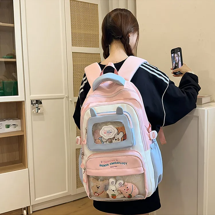 DALO Nylon Backpack Women's Multicolor-12