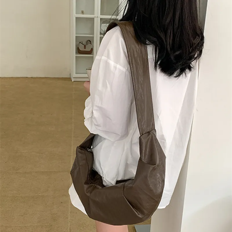 DALO PU Crossbody Shoulder Bags Women's Black/Coffee/Ecru/Mud-4