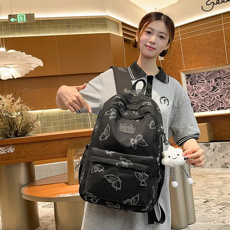 DALO Nylon Backpack Women's Multicolor-4