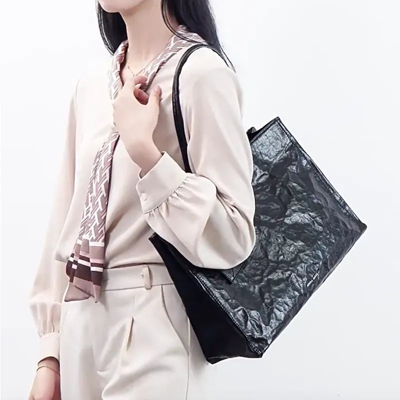 DALO Pu Shoulder Bag Handbag Women's Black/Milk White-4
