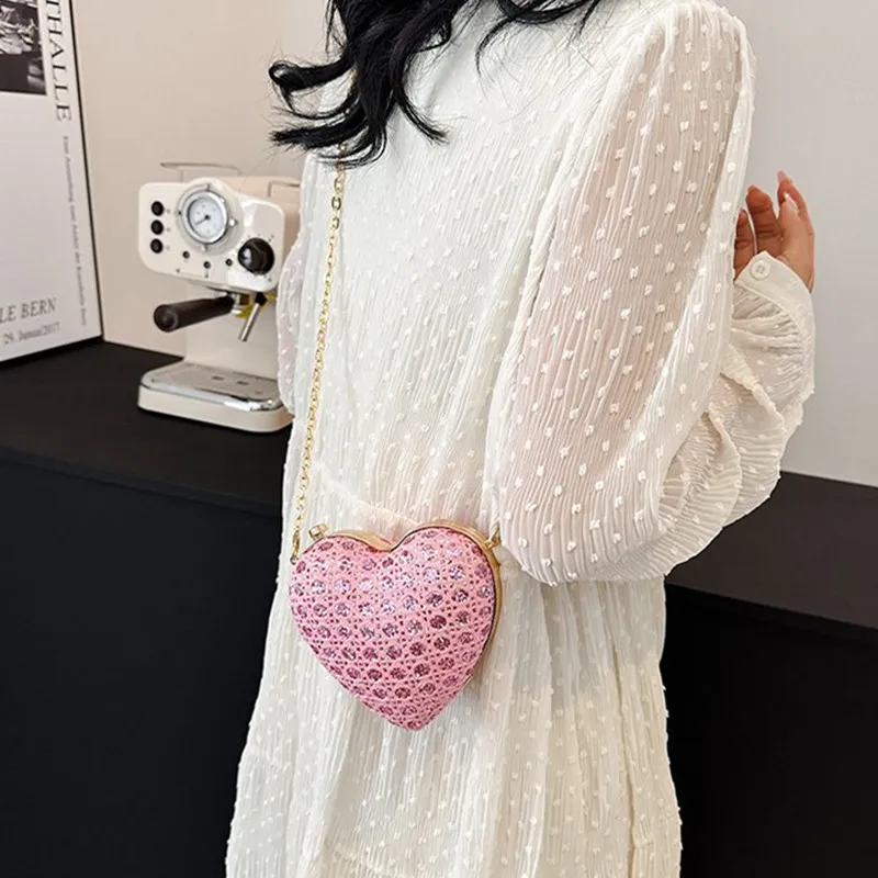 DALO PU Shoulder Bag Crossbody Bag Women's Pink/Black/White/Silver/Gold-3