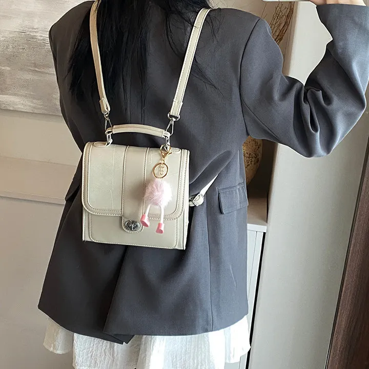 DALO PU Backpack Women's Black/Silver/White/Pink-14