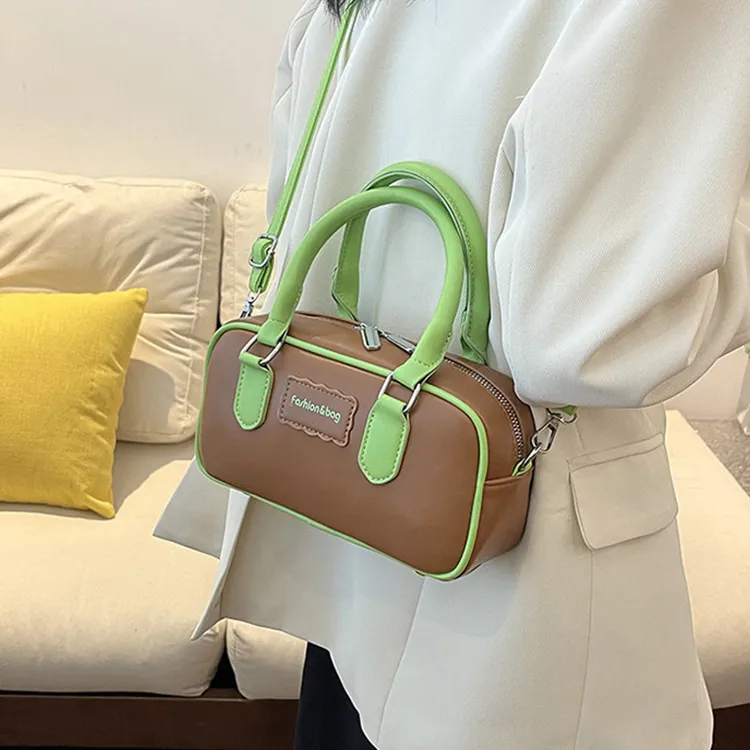 DALO PU Crossbody One Shoulder Handbag Women's Black/Ecru/Pink/Brown-11