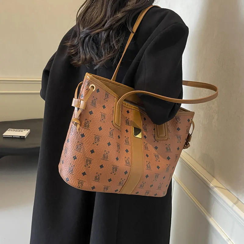 DALO PU Handbag, Shoulder Bag Women's Pink/Brown/Black/White-4