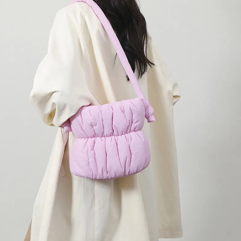 DALO Nylon Bucket Bag Shoulder Bag Women's Multicolor-4