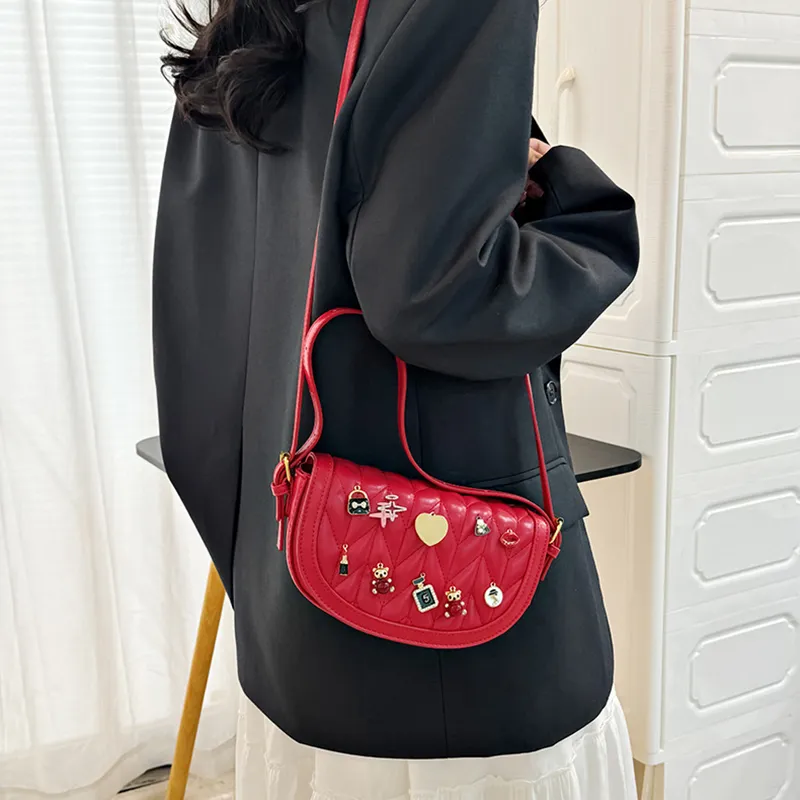 DALO PU Handheld Underarm Crossbody Bag, Shoulder Bag Women's Black/Blue/Green/Pink/Red/Brown-13