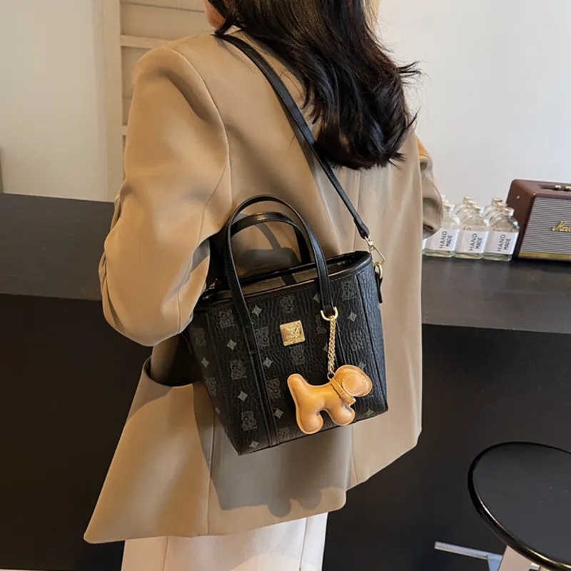 DALO PU Handbag Shoulder Bag Crossbody Bag Women's Black/Ecru/Brown/Pink-1
