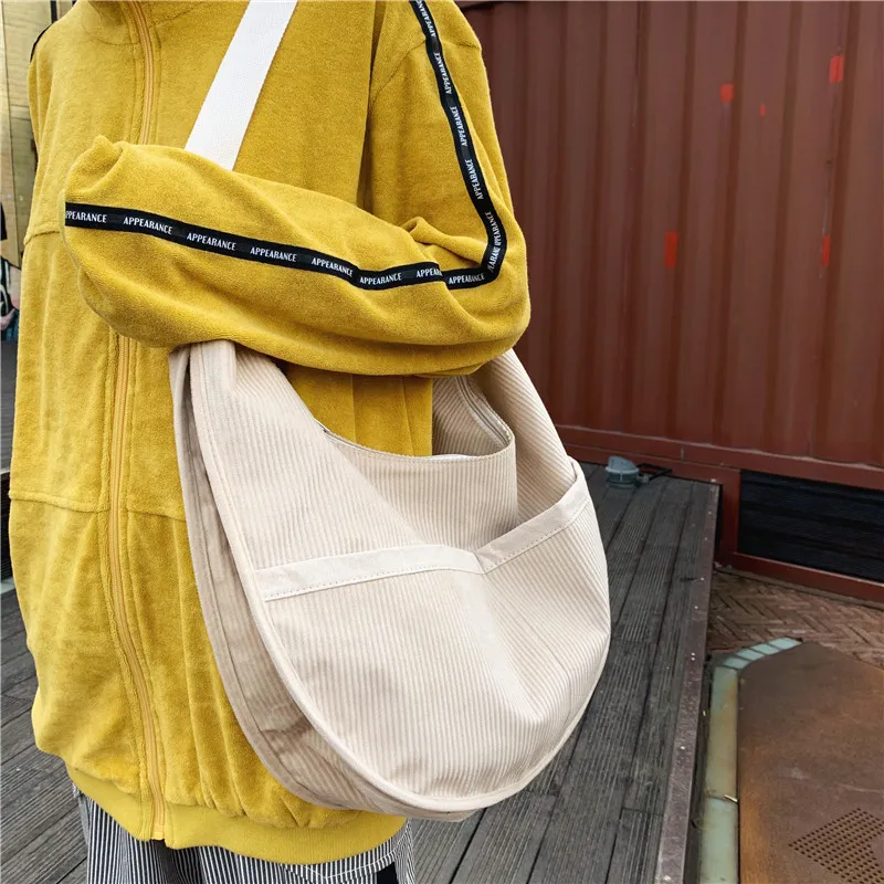 DALO Corduroy Crossbody Bag Shoulder Bag Women's White/Green/Black/Coffee-1