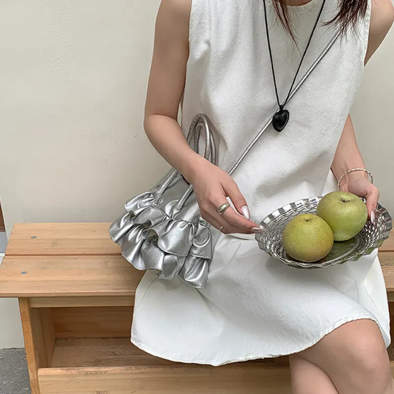 DALO PU Handbag Shoulder Bag Crossbody Bag Regular Women's Silver/Mustard Yellow/Ecru/Black-1