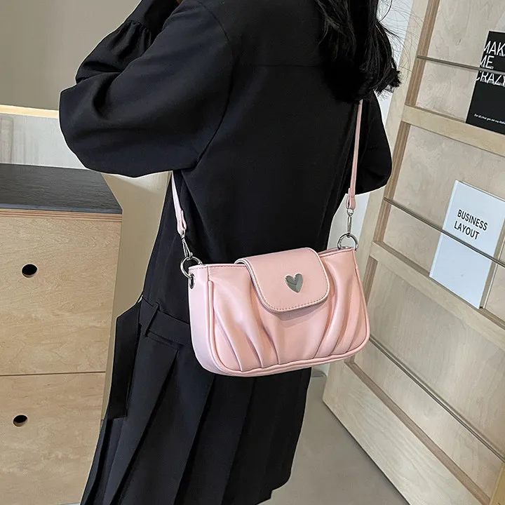 DALO PU Handbag Shoulder Bag Crossbody Bag Women's Black/Ecru/Pink/Silver-14