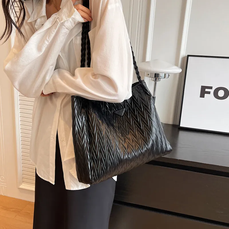 DALO PU Shoulder Bag Regular Women's White/Silver/Black/Pink-8