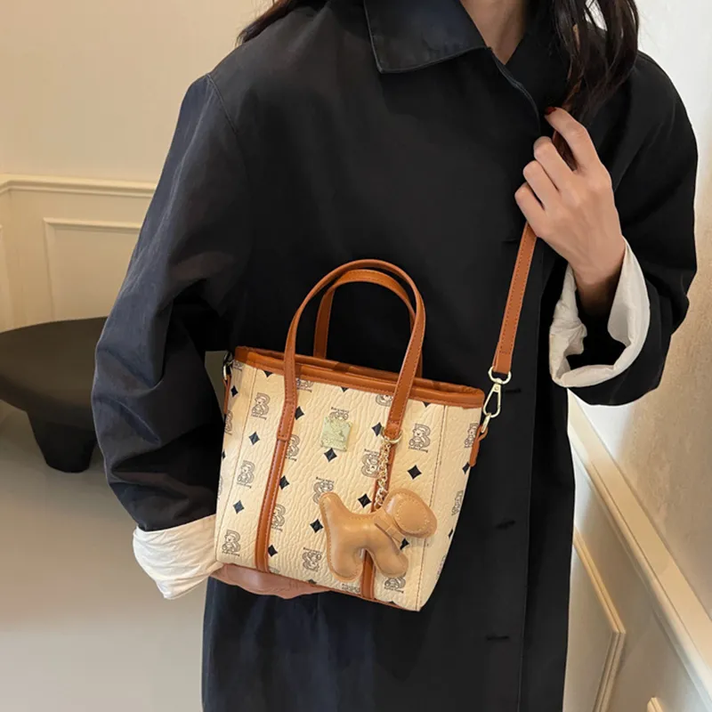 DALO PU Handbag Shoulder Bag Crossbody Bag Women's Black/Ecru/Brown/Pink-7
