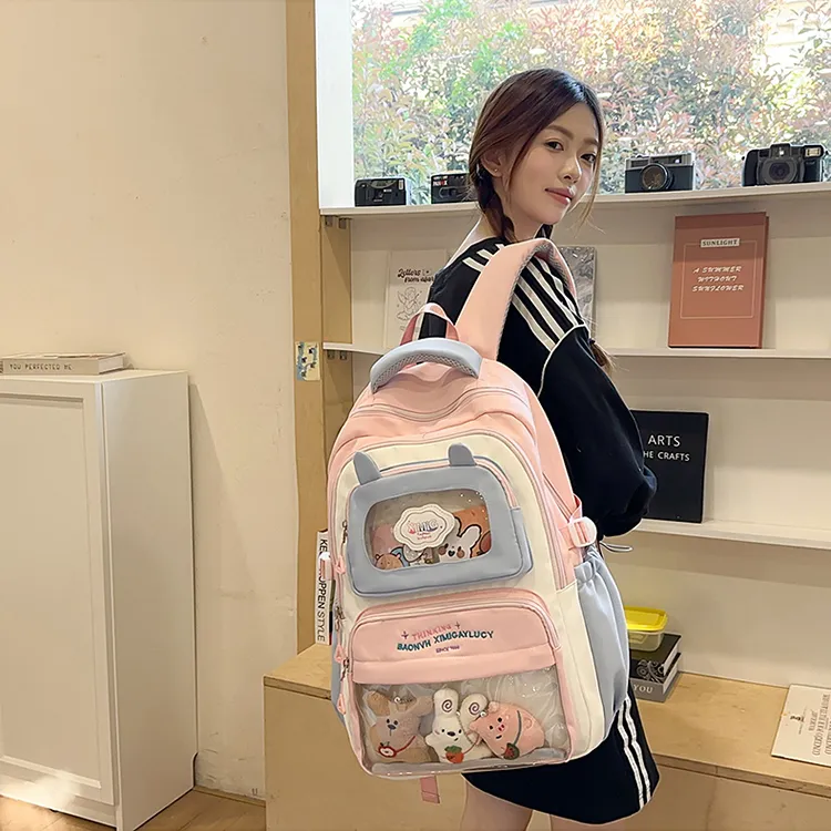DALO Nylon Backpack Women's Multicolor-14