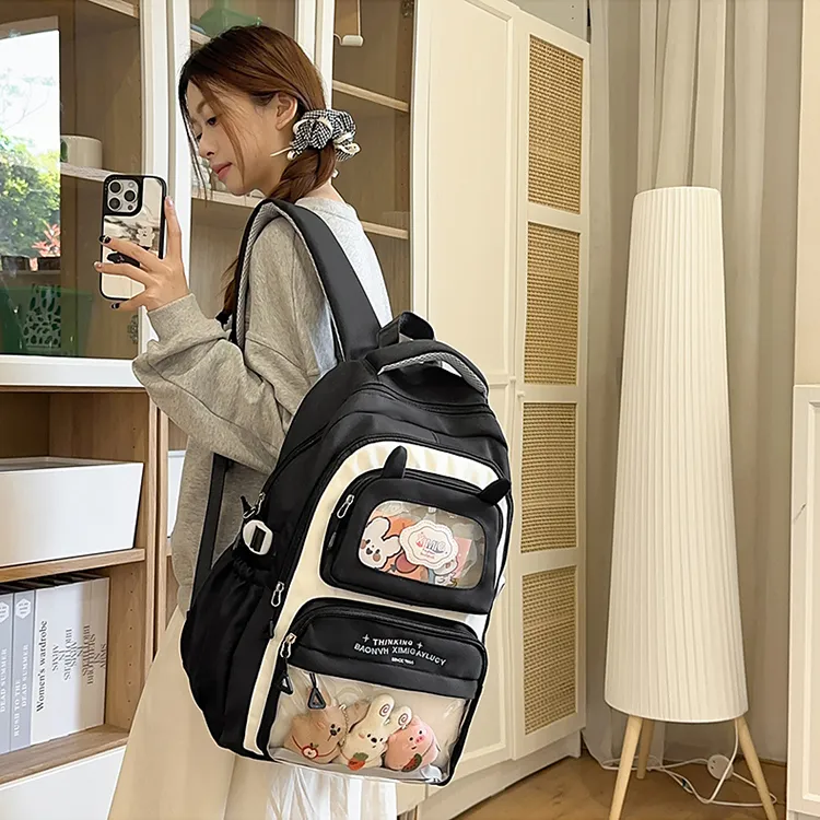 DALO Nylon Backpack Women's Multicolor-4