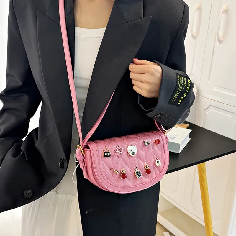 DALO PU Handheld Underarm Crossbody Bag, Shoulder Bag Women's Black/Blue/Green/Pink/Red/Brown-8