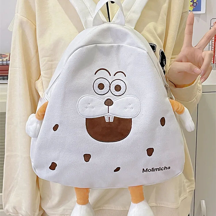 DALO Nylon Backpack Women's White/Yellow/Khaki-2