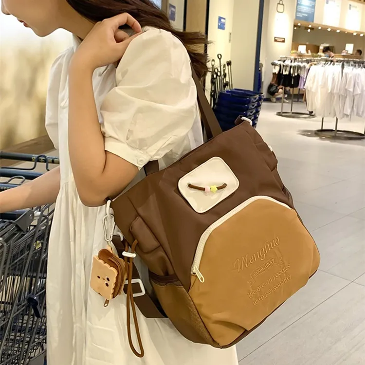 DALO Oxford Shoulder Bag Crossbody Bag Women's White/Black/Yellow/Green/Brown-10