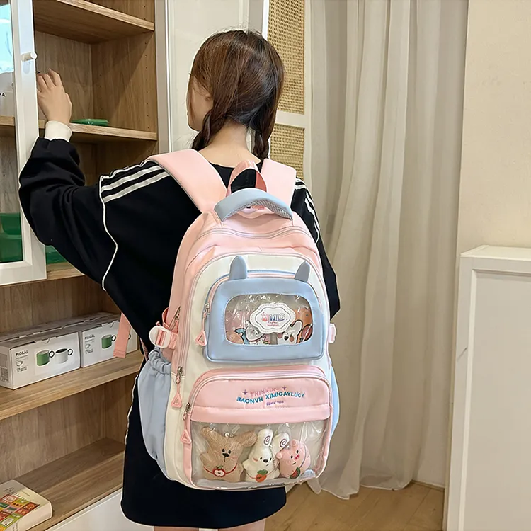 DALO Nylon Backpack Women's Multicolor-13