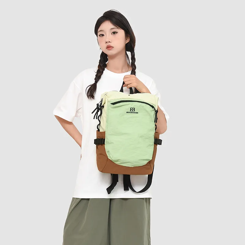 DALO Nylon Backpack Unisex Green/Khaki/Gray-1