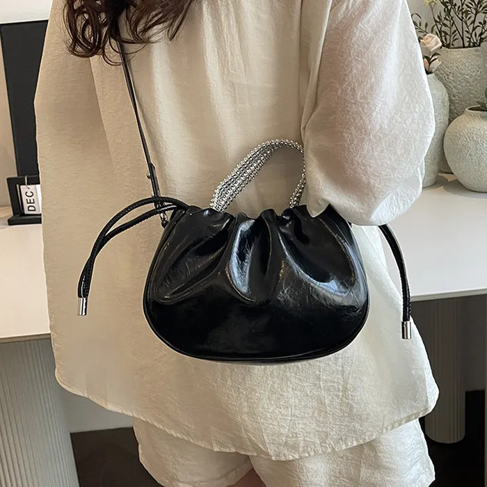 DALO PU One Shoulder Bucket Crossbody Handbag Women's Silver/Multicolor/Gold/Black-20