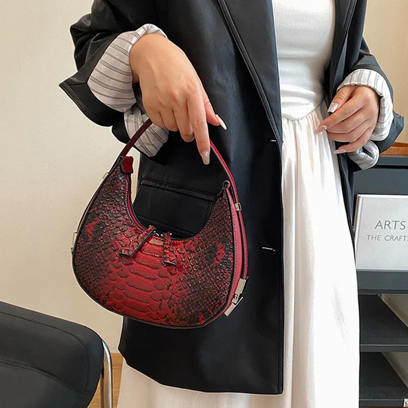 DALO PU Crescent Bag Handbag Women's Multicolor-14
