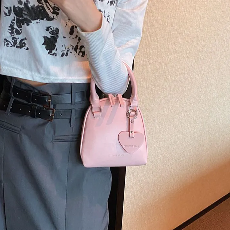 DALO Pu One Shoulder Handbag, Crossbody Bag Women's Silver/Black/Pink-1