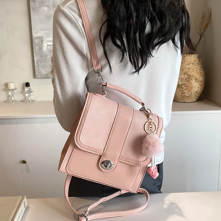 DALO PU Backpack Women's Black/Silver/White/Pink-19